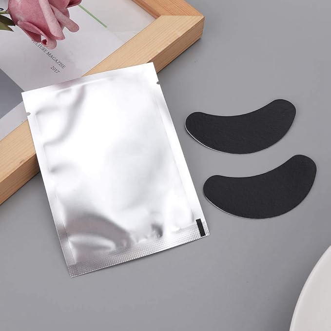 Under Eye Pads, 50 Pairs Eye Gel Pads, Eyelash Extension Pads for Eyelash Extensions Eye Mask Beauty Tool, Black-BrightBean Baby