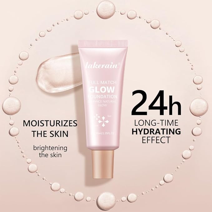 Full Match Glow Foundation, Enhance Foundation Natural Glow, Professional Coverage for a Flawless Look (Medium, Large)-BrightBean Baby