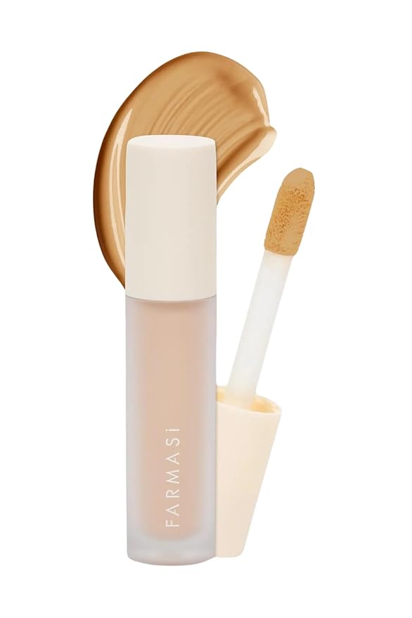 FARMASI Vfx Pro Liquid Concealer Makeup, All-in-one Full Coverage, Highly Pigmented Concealer for All Skin Type, Hide Shadows & Imperfections, Enhance Skin Fullness Foundation Concealer 0,24 Fl Oz W10-BrightBean Baby
