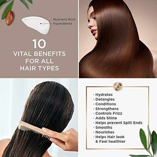 Argan Magic Hair Treatment & Stylizing Spray, 10 in 1, Made in USA, Paraben Free, Cruelty Free - 8 oz (2 Pack)-BrightBean Baby