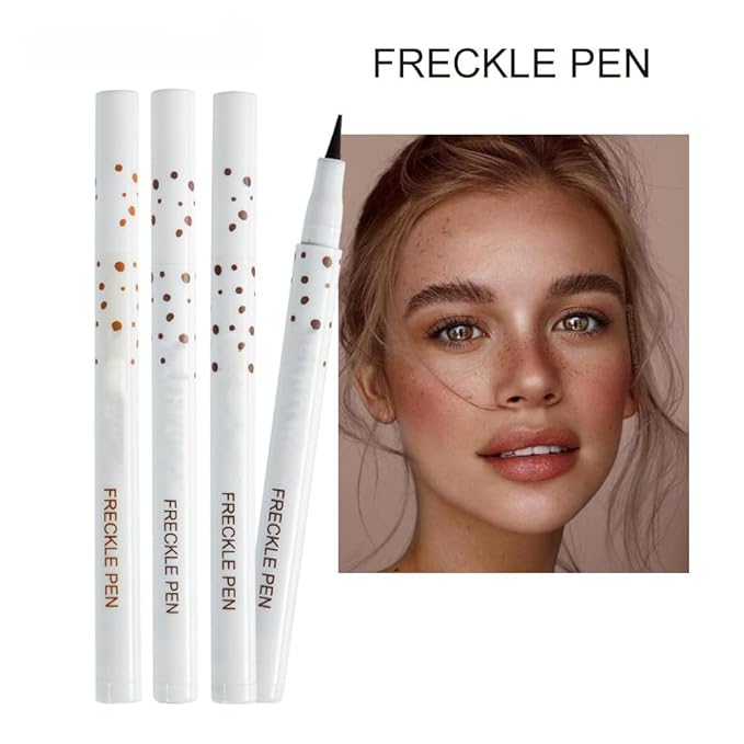 Freckle Pen 4 Colors Natural Freckle Pen Fake Freckle Pen Waterproof Long Lasting Soft Spots Natural Relaxing Sun Makeup (Dark Brown)-BrightBean Baby