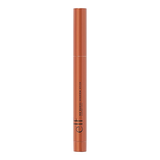 e.l.f. No Budge Shadow Stick, Longwear, Smudge-Proof Eyeshadow, Twist-up Design & Built-in Sharpener, Vegan & Cruelty-Free, Copper Chic-BrightBean Baby