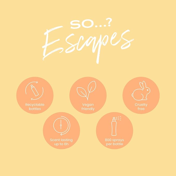 So...? Escapes Body Mist Gift Set - Perfumes for Women - Everyday Body Spray - Vegan, Cruelty-Free - Fragrance Gifts - 4 pcs (Pack of 2)-BrightBean Baby