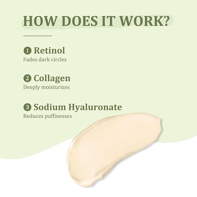 Retinol Eye Cream Brightening Eye Stick Anti-aging Eye Cream for Dark Circles and Puffiness Dark Circles Under Eye Treatment Under Eye Cream Puffy Eyes Treatment Firm Eye Bags Treatment for Men Women-BrightBean Baby