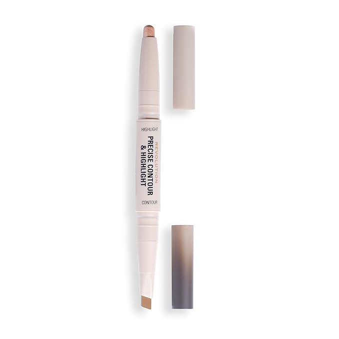 Revolution Beauty, Precise Contour & Highlight Stick, All-In-One Face Makeup Product, Highly Blendable with Matte Finish, Vegan & Cruelty-Free, Dark-BrightBean Baby
