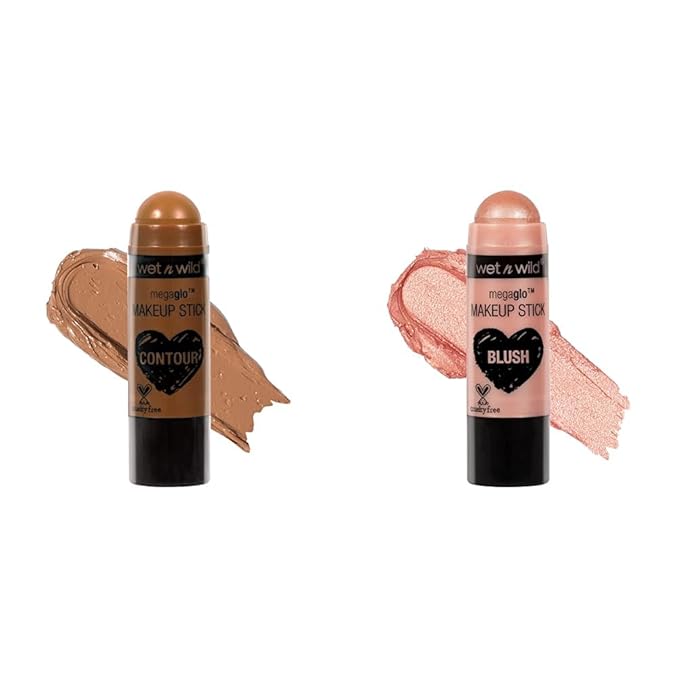 wet n wild MegaGlo Makeup Stick Bundle - Where's Walnut? & Peach Bums-BrightBean Baby