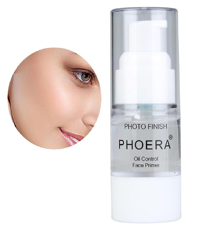 PHOERA Primer,Pro Makeup Primer,Long Lasting Hydrating Smoothing Isolated Moisturizing Oil Free Effect Make Up Base Matte Face Foundation Primer(Travel Size 6 ML)-BrightBean Baby