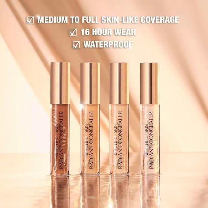 Charlotte Tilbury Beautiful Skin Medium to Full Coverage Radiant Concealer with Hyaluronic Acid – 16 Deep-BrightBean Baby