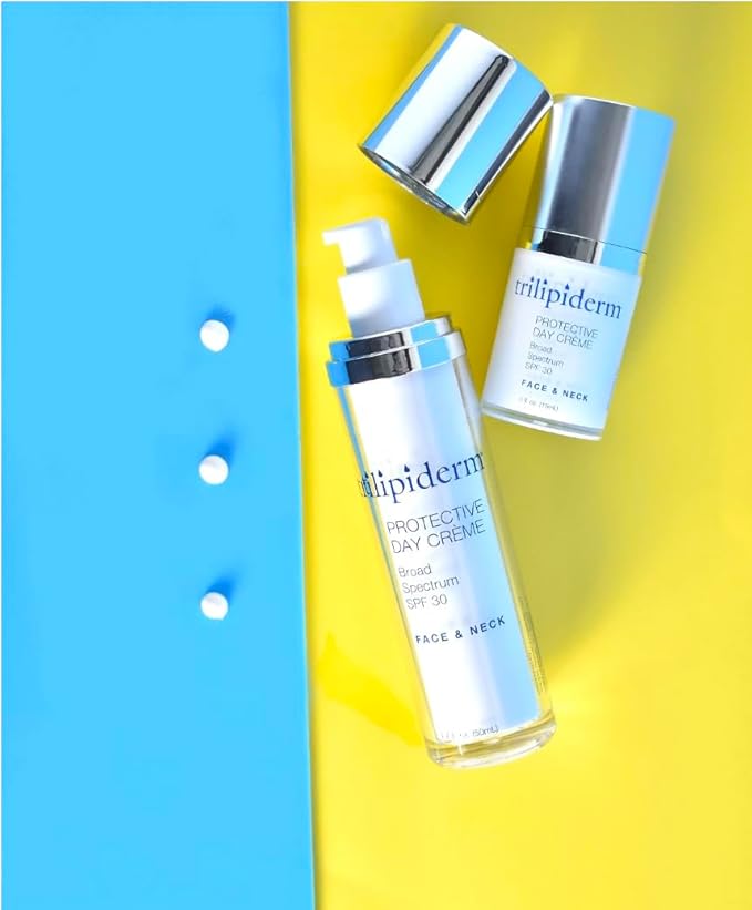 Trilipiderm Rehydration Night Créme .5oz + Protective Day Créme Broad Spectrum SPF 30 .5oz Travel/Trial Size Transformative, moisture-rich crème with hyaluronic acid and Retinol-BrightBean Baby