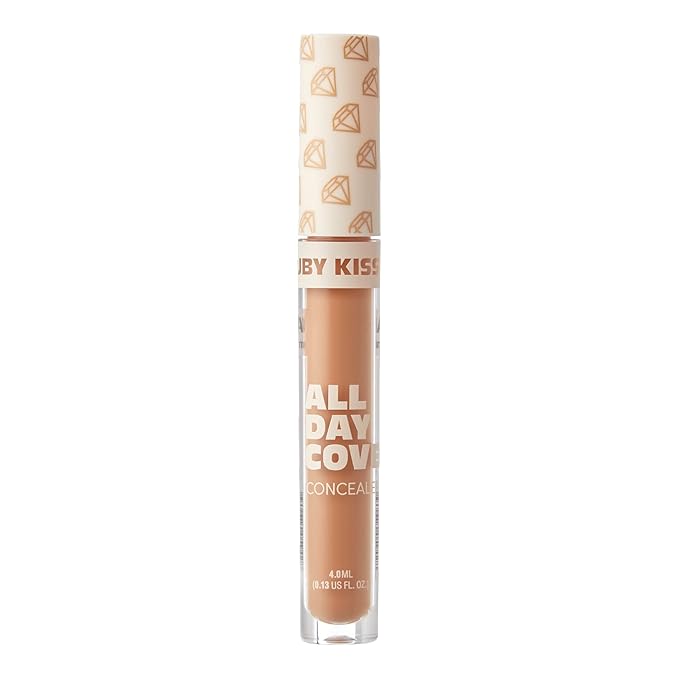 Ruby Kisses All Day Concealer Lightweight Full Coverage Multi-Use Concealer 0.13 Fl Oz (Warm Honey)-BrightBean Baby
