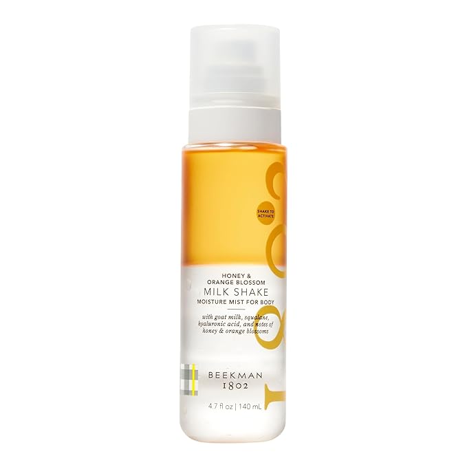 Beekman 1802 Honey & Orange Blossom Milk Shake - Body Mist - 4.7 fl. oz - With Hyaluronic Acid & Jojoba Oil - Instantly Moisturizes, Hydrates & Softens - Good for Sensitive Skin - Cruelty Free-BrightBean Baby
