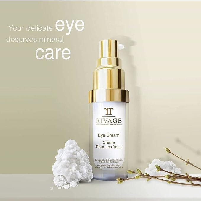 RIVAGE NATURAL DEAD SEA MINERALS Eye Cream 20ML ENHANCED WITH DEAD SEA SALT FORMULATED with DEAD SEA MINERALS and BEECH TREE BUD EXTRACT VEGAN FRIENDLY, NO ANIMAL TESTING, NO HARSH CHEMICALS-BrightBean Baby