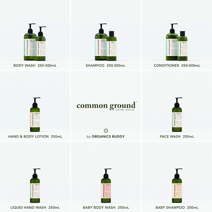 COMMON GROUND Natural Lotion Moisturizer - Paraben & Cruelty Free - Non Greasy, Vegan, Plant-Based, Avocado Oil - All, Men, Women, Eczema, Sensitive Skin (2 x 8.4 fl oz)-BrightBean Baby