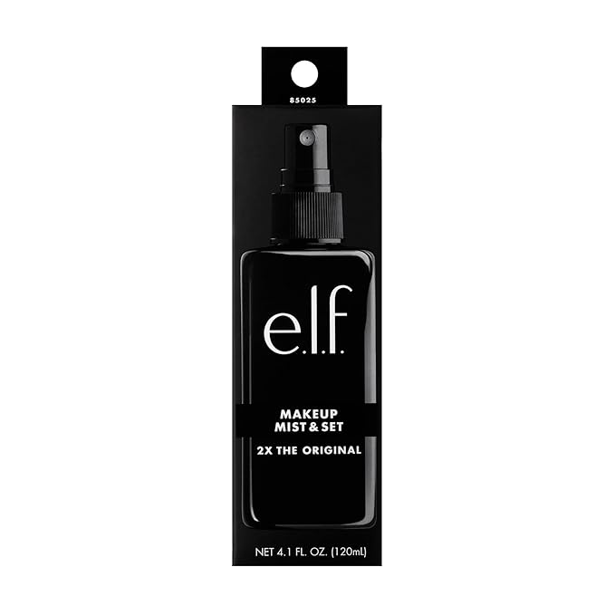 e.l.f. Makeup Mist & Set, Hydrating Setting Spray For Setting & Reviving Makeup, Soothes & Hydrates Skin, Infused With Vitamin A, Vegan & Cruelty-free, 4.05 Fl Oz (120 ml)-BrightBean Baby