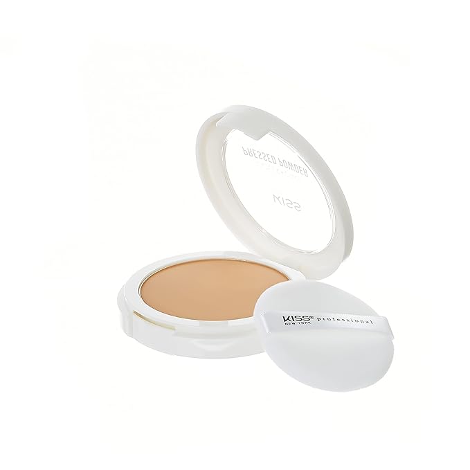 KISS Cover and Care Acne Control Pressed Powder Shine Free Face Light Weight Makeup Setting Powder - APP328 (Honey Beige)-BrightBean Baby