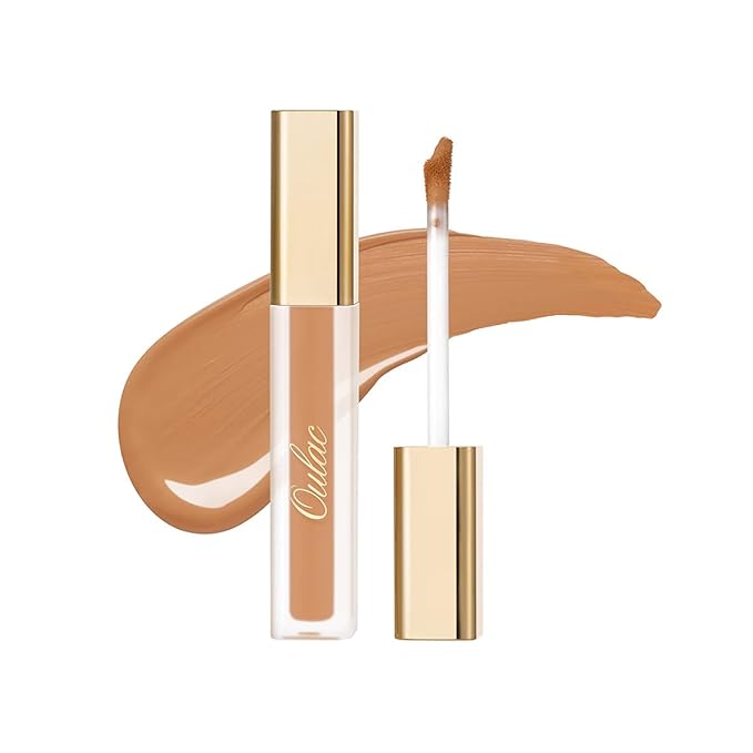 Oulac Concealer Full Coverage, Concealer Stick for Dark Circles, Hydrating Concealer Infused with Hyaluronic Acid, Lightweight, Long Lasting, Vegan Concealer 3.8ml, Shade: W8 Toffee-BrightBean Baby