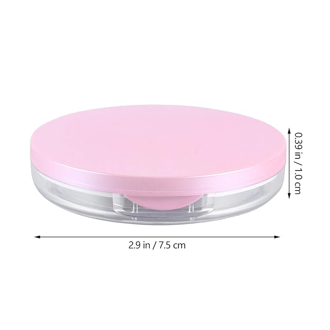 Powder Puff 2pcs Loose Powder Containers with Elasticated Net Sifter, Mirror and Puff 5g Loose Powder Compact Case Case for DIY Makeup and Travel () Cushion Foundation-BrightBean Baby