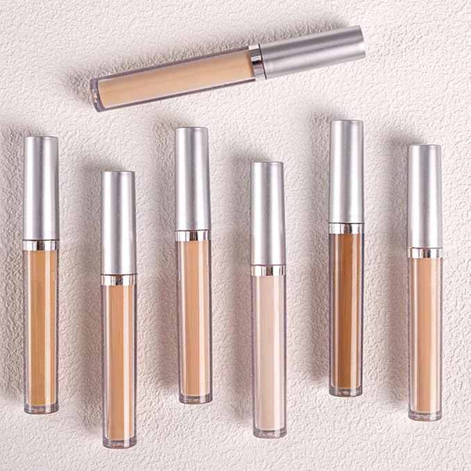 Kaely 2Pcs Hydrating Concealer Wand,Full Coverage Liquid under Eye Concealer,Long Lasting Waterproof Primer Makeup for Dark Circles and Puffiness Trouble Spots Redness,Eye Ring corrector de ojeras 06-BrightBean Baby