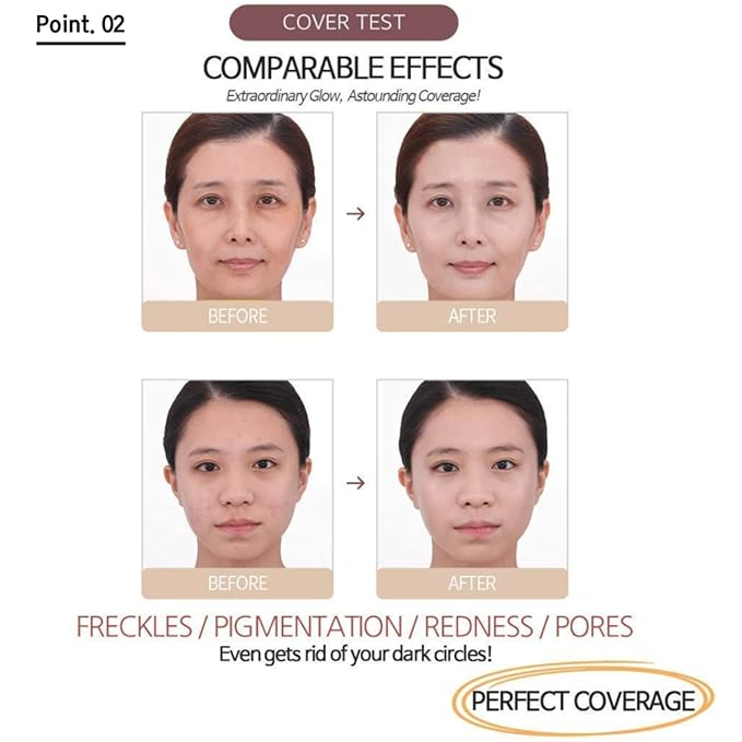 MIBA Ionized Calcium Foundation Double Cushion RX Refill 25 g / 0.88 oz (No 21) Big Cushion SEASON 2-BrightBean Baby