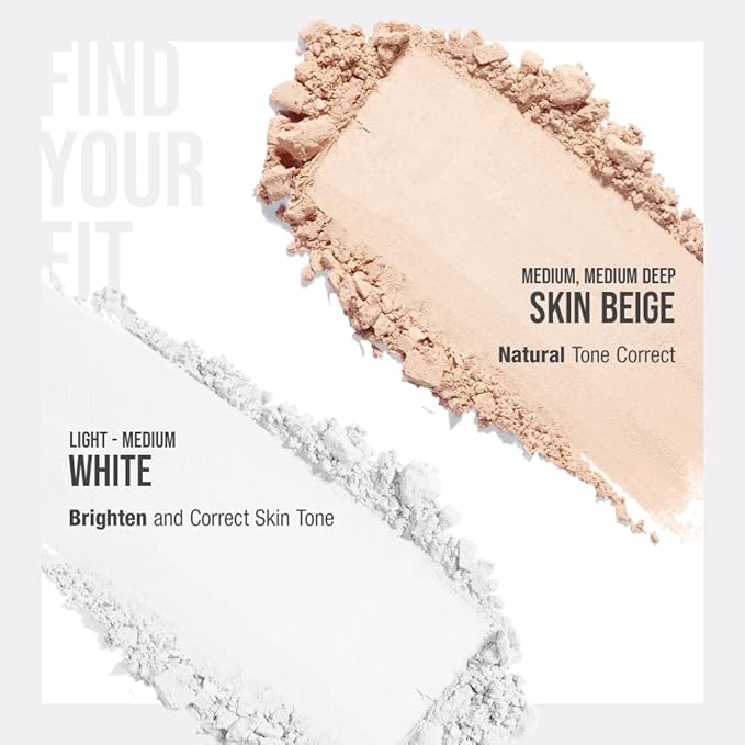 Translucent Set Finishing Powder - Sebum Control Face Loose Powder, Matte & Silky Finish, Lightweight, Long-lasting, Korean Makeup, 0.24 Oz. (02 Skin Beige, 0.24 Oz.)-BrightBean Baby