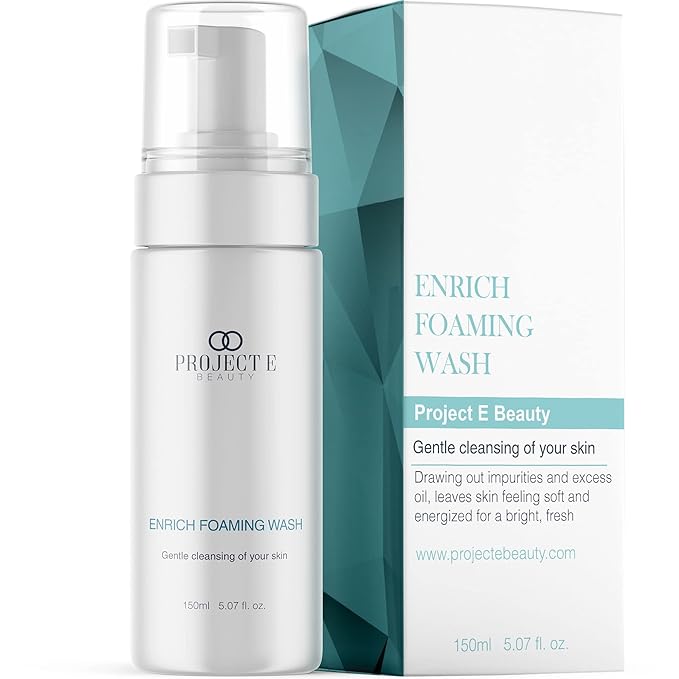 Project E Beauty Enrich Foaming Wash Gentle Cleansing | Moisturizing Daily Face Cleanser | Removes Dirt & Excess Oil | Brightens Skin | Hydrating Formulation | Clear & Smooth Skin | 150ml-BrightBean Baby