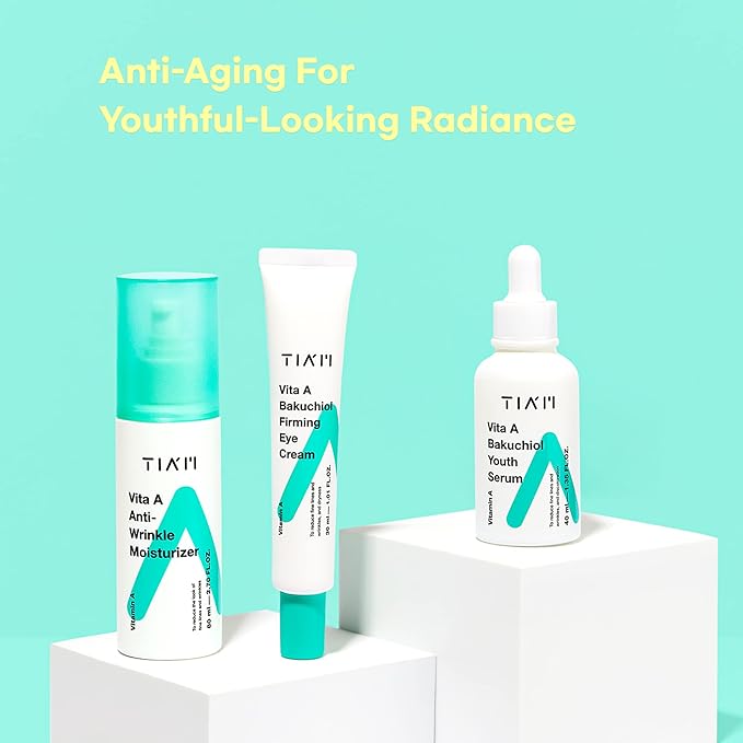 TIAM Vita A Bakuchiol Firming Eye Cream for Wrinkles, Anti-Aging, Dark Circles, and Puffiness, Fragrance-Free Under-Eye Treatment, 1.01 FL.OZ. / 30ml-BrightBean Baby