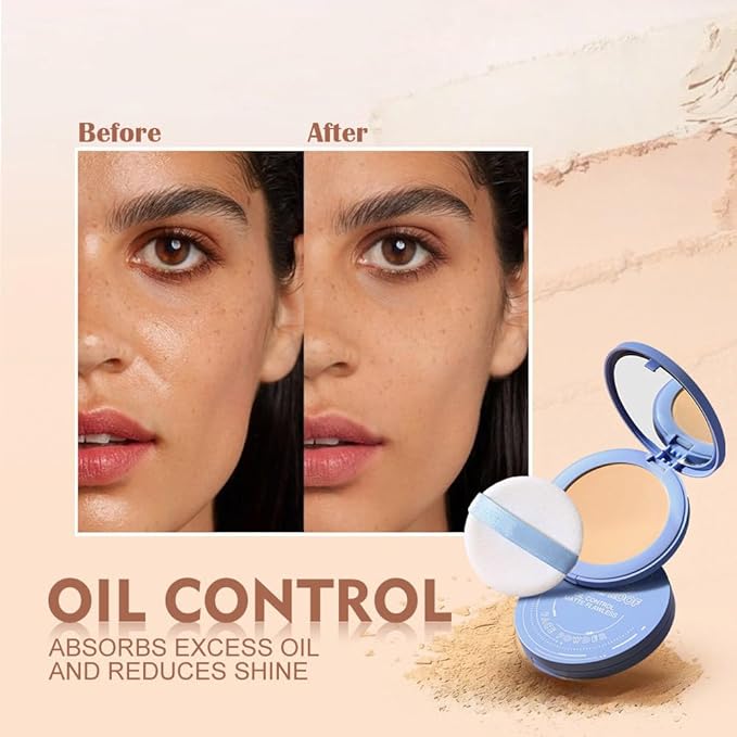 Pressed Matte Face Powder Makeup & Setting Powder for Poreless Wrinkle Blurring Contour Concealer Finishing,Lightweight,High Coverage,Shine Control, N.W 10g (03#)-BrightBean Baby