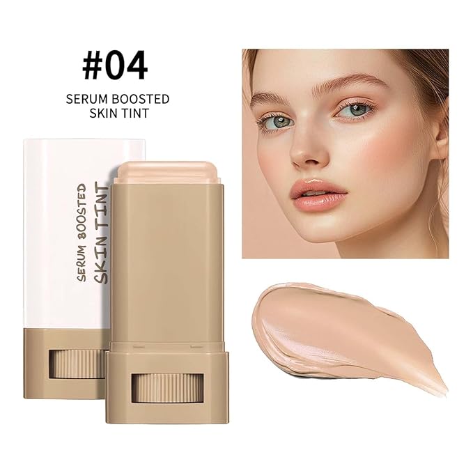 Beauty Balm Serum Boosted Skin Tint – Hydrating Tinted Moisturizer, Lightweight Solid Tinted Foundation Stick for Flawless, Sheer to Medium Coverage, Radiant & Dewy Finish, All-Day Wear (4#, 1)-BrightBean Baby