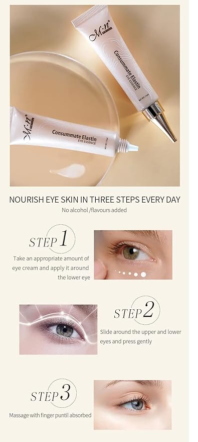 Consummate Eye Essence Elastin Anti Aging Eye Serum | Visibly Reduce Under Eye Wrinkles, Puffiness, Bags and Dark Circles | By The Clique-BrightBean Baby