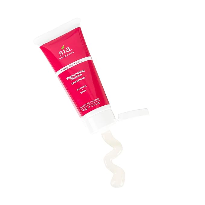 Rejuvenating Facial Cleanser (74ml/2.5oz Eco Tube) | Face Wash w/Prickly Pear, Aloe Vera, Orange Blossom | Natural, Clean, Botanical Skincare for Women-BrightBean Baby