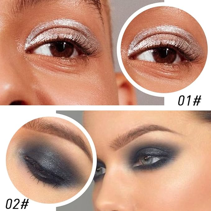 Kaely 4Pcs Black Brown Silver Gray Gel Eyeliner Pencil, Waterline Eyeliner for Older Women 60 Plus, Crayon Eye Liner Waterproof Smudge Proof, Smoky Eyeshadow Palette Halloween Makeup, lapiz de ojos