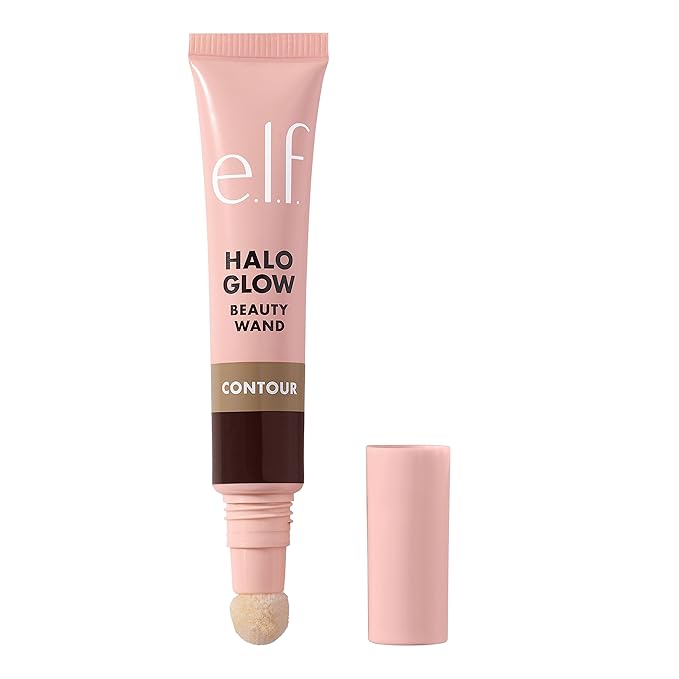 e.l.f. Halo Glow Contour Beauty Wand, Liquid Contour Wand For A Naturally Sculpted Look, Buildable Formula, Vegan & Cruelty-free, Deep/Rich-BrightBean Baby