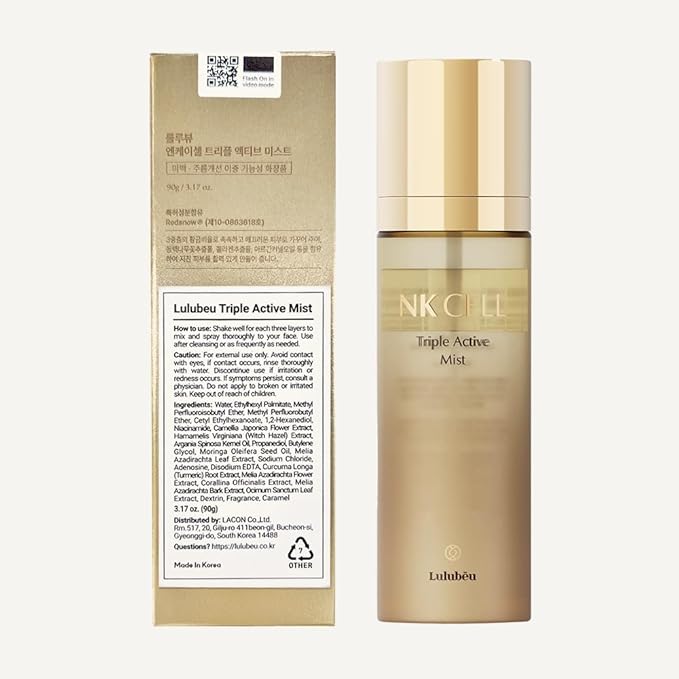 Triple Active Mist, Korean Skincare Glow Spray Serum, Hydrating All-in-One Face Treatment for Radiant, Dewy Skin, Lightweight Daily Routine Care with NK Cell Technology-BrightBean Baby
