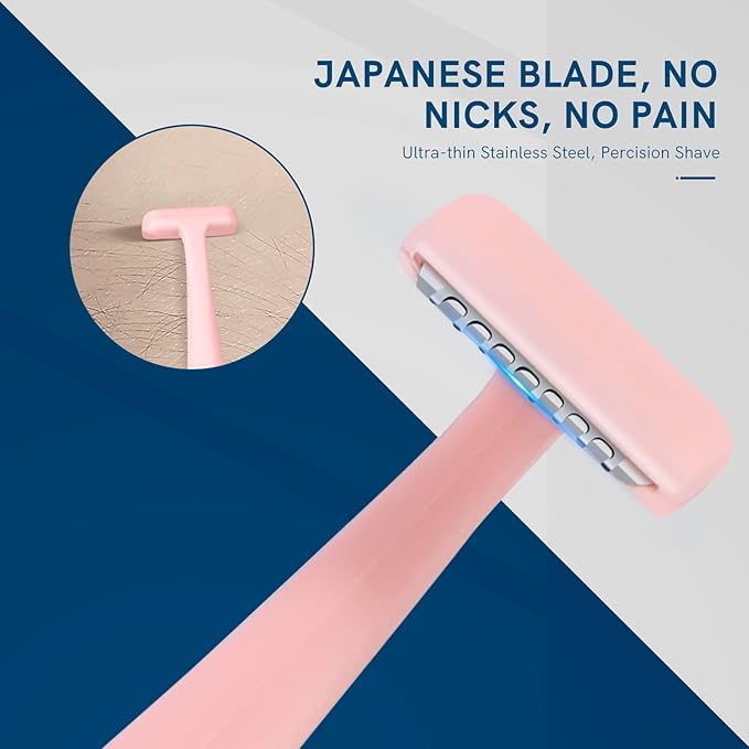 Eyebrow Razors for Women, Replaceable Face Razors kit, Dermaplane Shaving Tool for Men & Women, Face Razors for Peach Fuzz and Hair Removal, 4pcs Replacement Blades Available