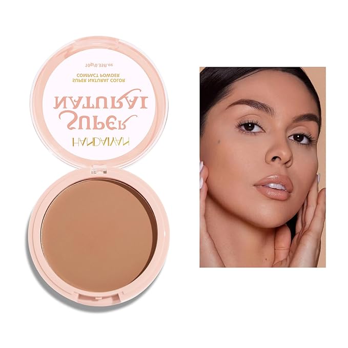 Pressed Face Powder Makeup Mineral Foundation Finishing Powder Pressed Finishing and Setting Powder Loose Setting Powder Makeup #06-BrightBean Baby