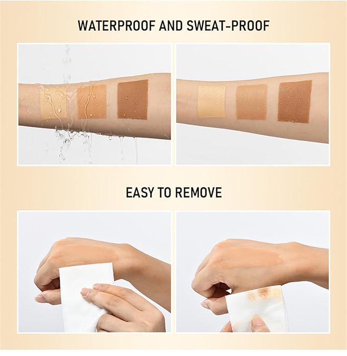 Leg Makeup Waterproof No Transfer, Leg Vein Cover up Makeup for Varicose Veins Waterproof Black Skin, Leg and Body Scar Cover up Makeup for Tattoo Cover Up, Long Lasting Body Foundation (2#, 4oz)-BrightBean Baby