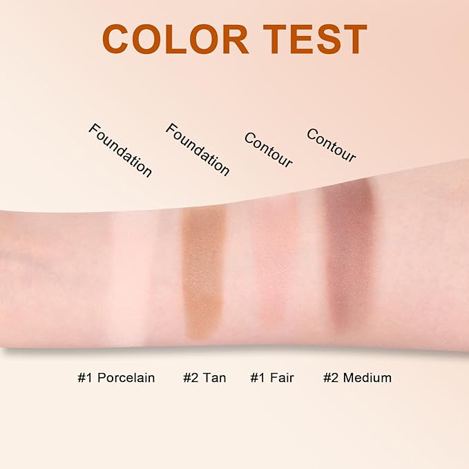 Baked Powder Contour Makeup, Brighten Bronzer Powder, Highlighter Bronzer Glow Palette, Cruelty Free Shimmer Bronzing Powder to Use For Contour Make up, Natural Finish & Easy to Use #002-BrightBean Baby