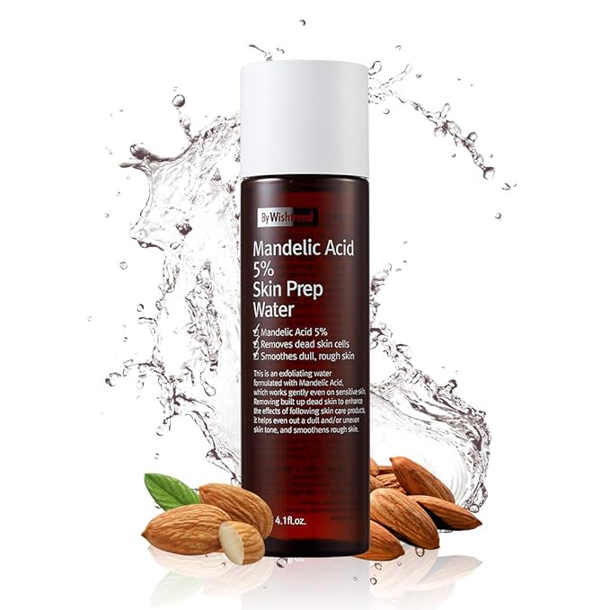 BY WISHTREND Mandelic Acid 5% Skin prep Water, Gentle Skin Renewal, Korean Exfoliator, Aha Bha Toner, for Sensitive Skin, Helping clogged pores, Glow up (4.1 Fl Oz (Pack of 1))-BrightBean Baby