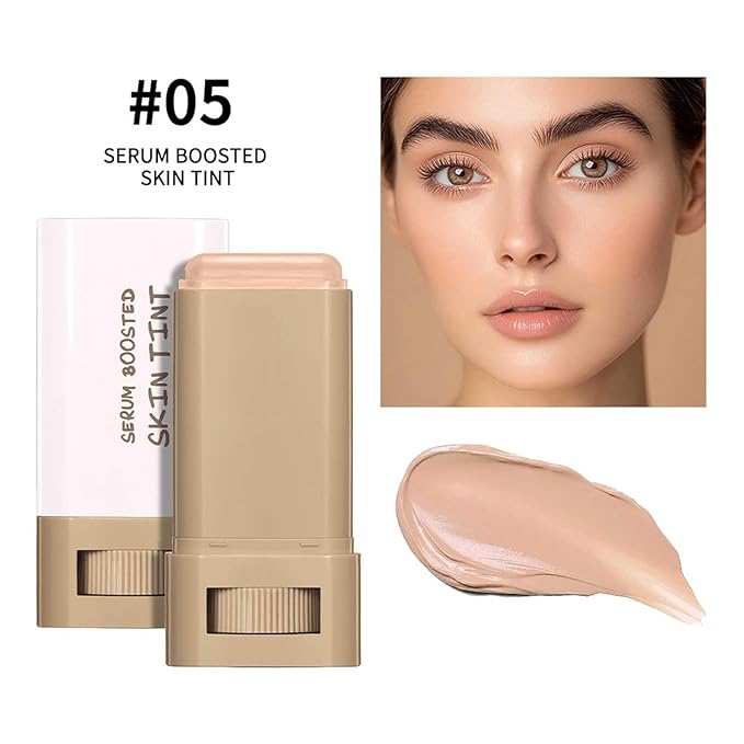 Beauty Balm Serum Boosted Skin Tint – Hydrating Tinted Moisturizer, Lightweight Solid Tinted Foundation Stick for Flawless, Sheer to Medium Coverage, Radiant & Dewy Finish, All-Day Wear (5#, 1)-BrightBean Baby