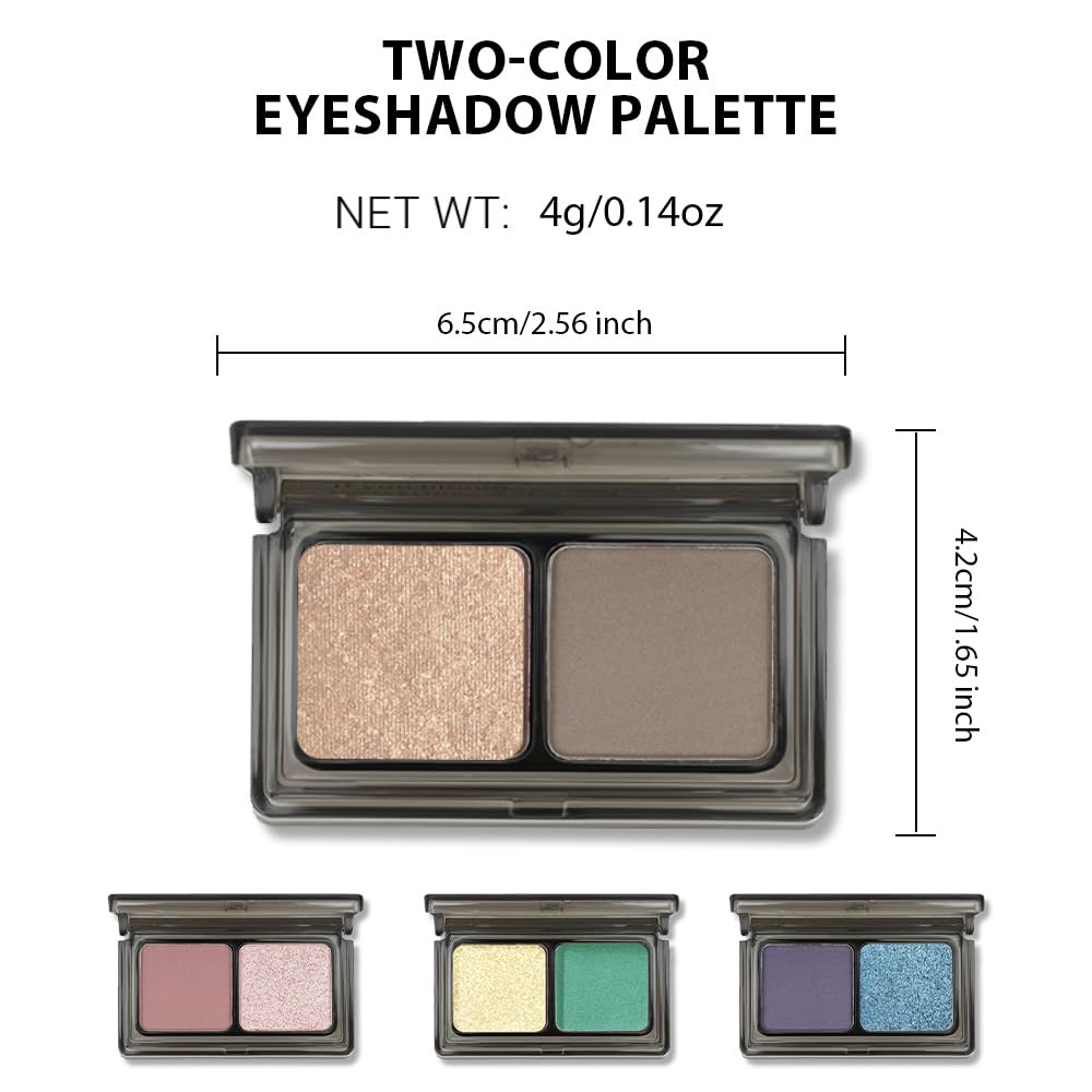 AMY'S DIARY 2 Color Shimmer Matte Eyeshadow Palette 4 pcs set – Shimmer matte Shades eye shadow for Eye Makeup, Long-Lasting & Highly Pigmented, Vegan & Cruelty-Free for woman (01+02+03+04)-BrightBean Baby