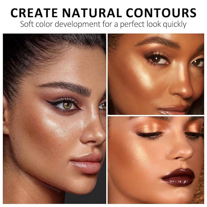 Professional Light Medium Brown Contour Highlight Palette,Multiple Full Coverage Makeup Palet for Correcting, Easy Blending, Long-lasting formula, Sculpt & Highlighting,Matte and Shimmer Finish-9A-BrightBean Baby