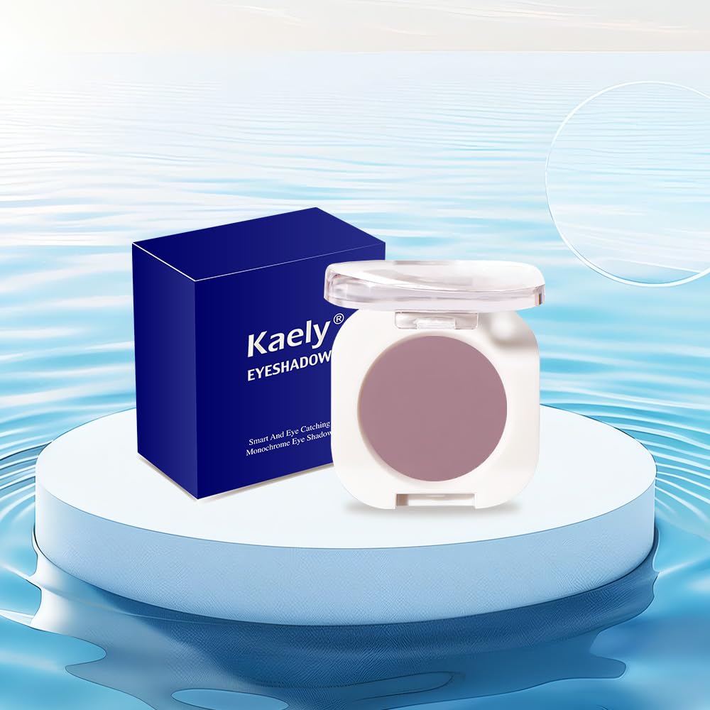 Single Matte Eye Shadow Palette Makeup, Mauve Taupe Matte Eyeshadow for Women, Monochrome Eye Shadow Makeup, Pigmented Waterproof Sombras Para Ojos, Vegan, Talc, Paraben & Cruelty Free, 25-BrightBean Baby