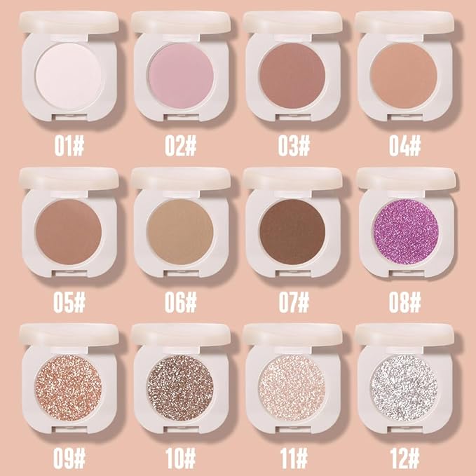 Pressed Single Matte BrownEyeshadow Palette, Matte Burly Wood eyeshadow For Old Women, Pigmented Waterproof Sombras Para Ojos, Single Pressed Powder Vegan, Talc, Paraben & Cruelty Free(04)