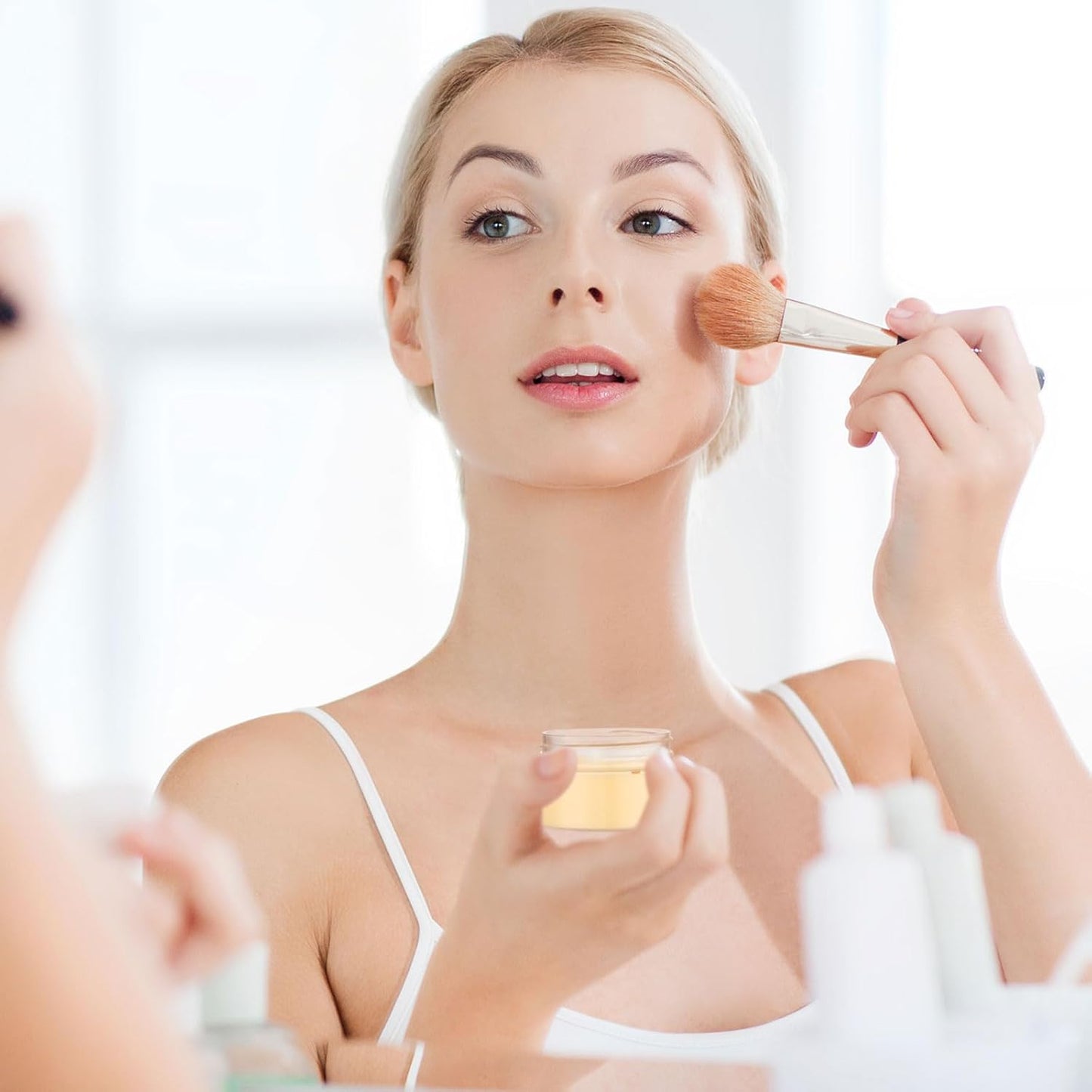 SATINIOR 100 Pcs Plastic Jars with Lids Small Containers Lids Wide Mouth Small Plastic Containers for Lotion Cream Rhinestones Body Butters Travel Storage(4 oz,Gold)-BrightBean Baby