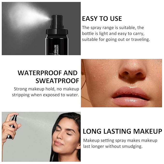 Kaely Setting Spray for Face,Matte Finish,Waterproof Setting Spray for Makeup Long Lasting,Oil Control Face Mist,Up To 16 Hours,Vegan & Cruelty-Free-BrightBean Baby