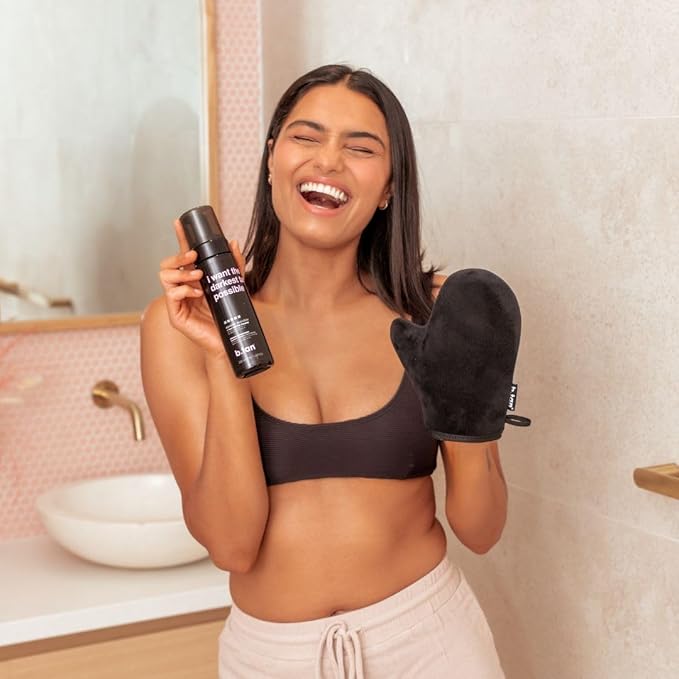 b.tan Ultra Dark Self Tanner Mousse | I Want The Darkest Tan Possible - Fast, 1 Hour Express Sunless Tanning Foam, Golden Bronzing Glow, Face & Body, No Fake Tan Smell, Vegan, Cruelty Free, 6.7 Fl Oz-BrightBean Baby