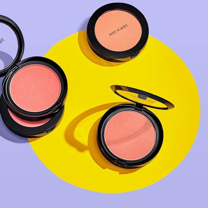 wet n wild Color Icon Blush, Effortless Glow & Seamless Blend infused with Luxuriously Smooth Jojoba Oil, Sheer Finish with a Matte Natural Glow, Cruelty-Free & Vegan - Pearlescent Pink(Packaged)-BrightBean Baby