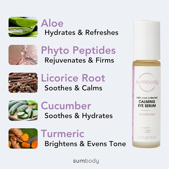Natural Peptide Energizing + Eye Serum Reduces Puffiness, Fine Lines & Under Eye Bags Hydrating fragrance free Under Eye Treatment Roller ball massage, age-defying eye cream-BrightBean Baby