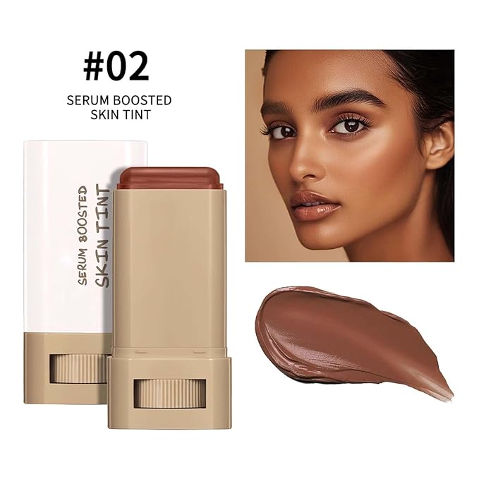 Beauty Balm Serum Boosted Skin Tint – Hydrating Tinted Moisturizer, Lightweight Solid Tinted Foundation Stick for Flawless, Sheer to Medium Coverage, Radiant & Dewy Finish, All-Day Wear (2#, 1)-BrightBean Baby