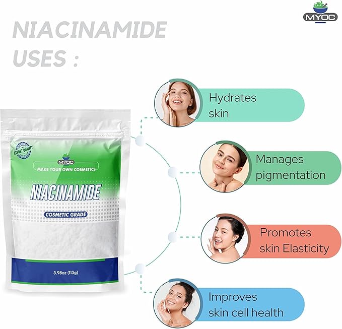 Niacinamide -3.9oz Pure Niacinamide Powder, Niacinamide Powder Cosmetic Grade, DIY Niacinamide Powder for Serum & Cream- Pack of 2-BrightBean Baby